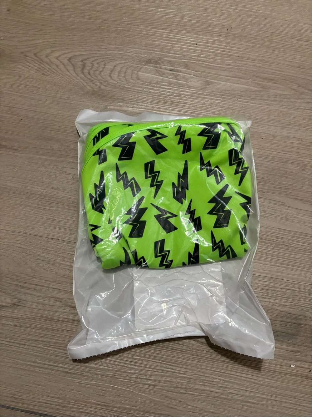 George Hats 8/9 Neon Bolts Green Track Unlined Shorts Swim Swimsuit